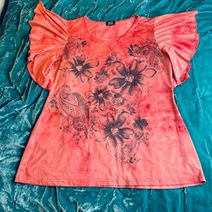 Flutter Sleeve Top Large Shannon Ford New York